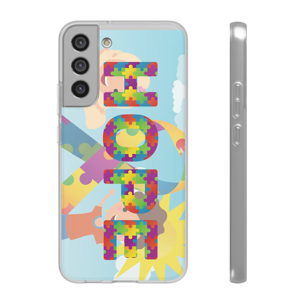 Autism Awareness Phone Case — 'HOPE' Puzzle Heart Flexi Case