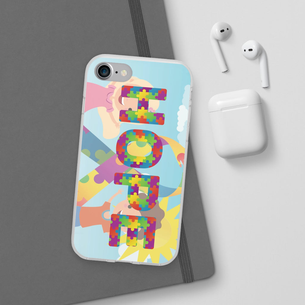 Autism Awareness Phone Case — 'HOPE' Puzzle Heart Flexi Case