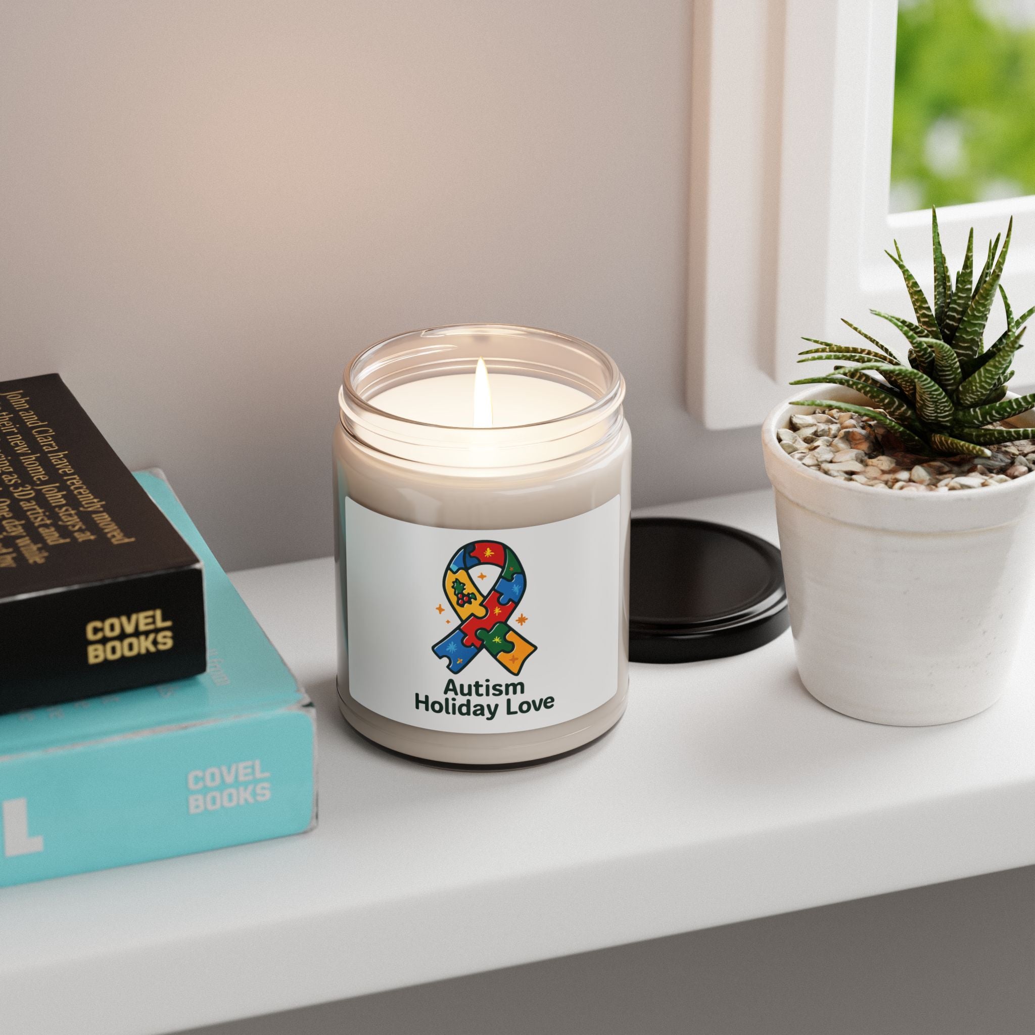 Autism Holiday Love Soy Candle — 9oz Scented Awareness Candle