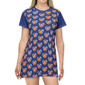 Autism Puzzle Heart T‑Shirt Dress — Rainbow AOP Casual Dress for Awareness & Pride