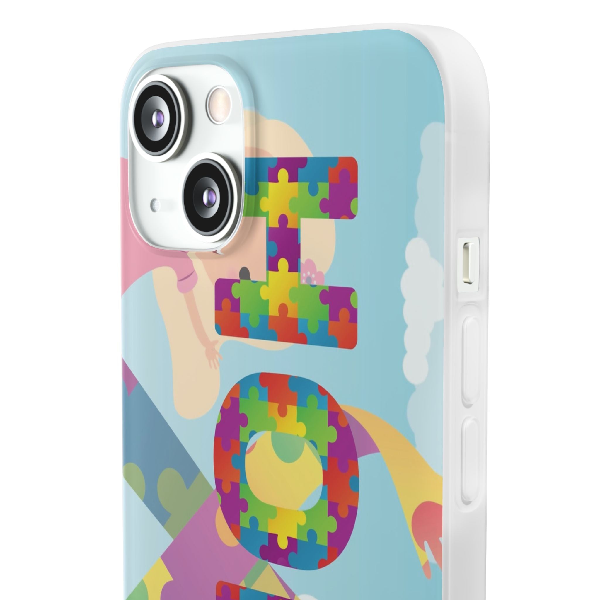 Autism Awareness Phone Case — 'HOPE' Puzzle Heart Flexi Case