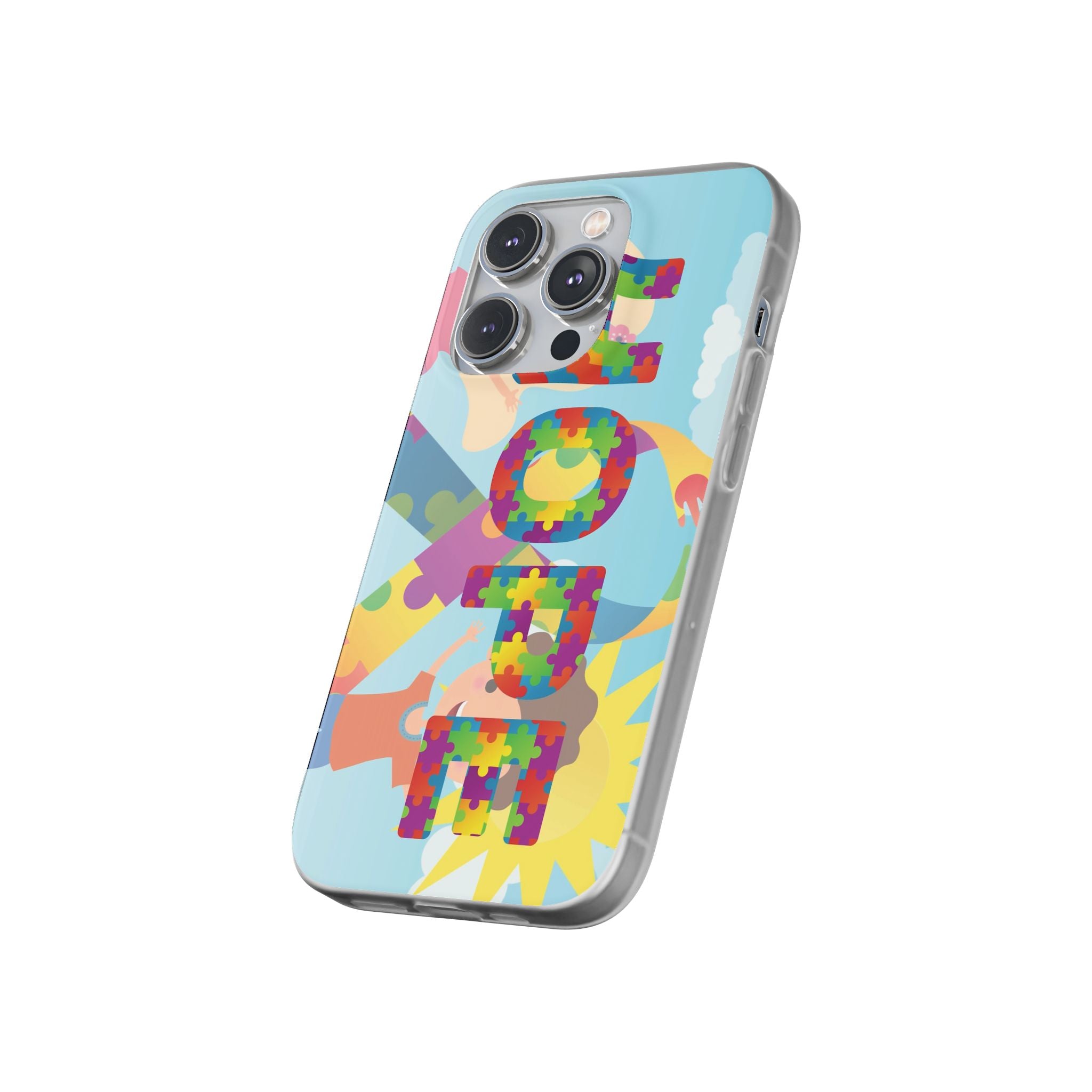 Autism Awareness Phone Case — 'HOPE' Puzzle Heart Flexi Case