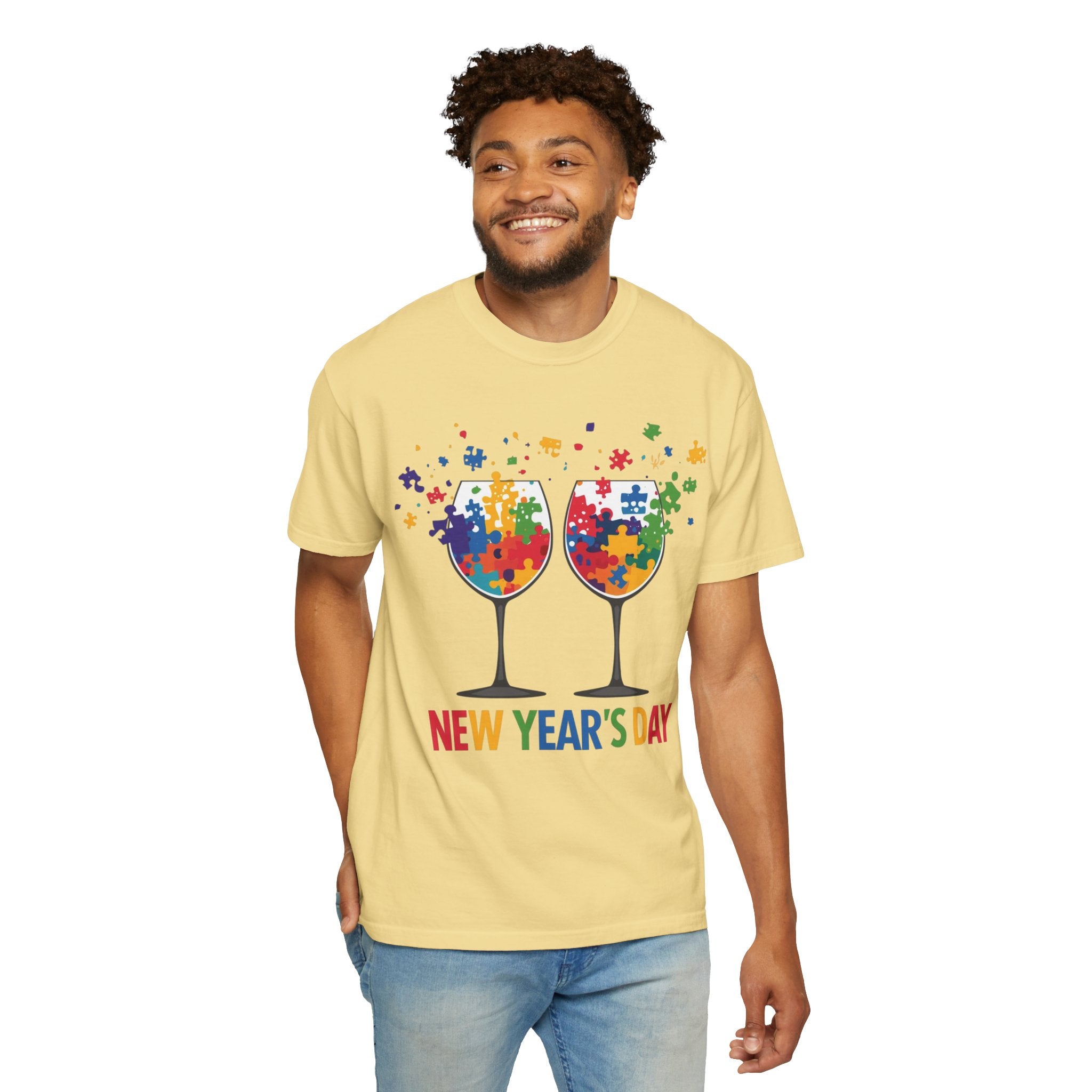 New Year’s Day Puzzle Wine T-Shirt
