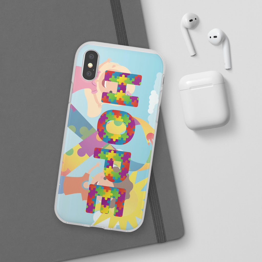 Autism Awareness Phone Case — 'HOPE' Puzzle Heart Flexi Case