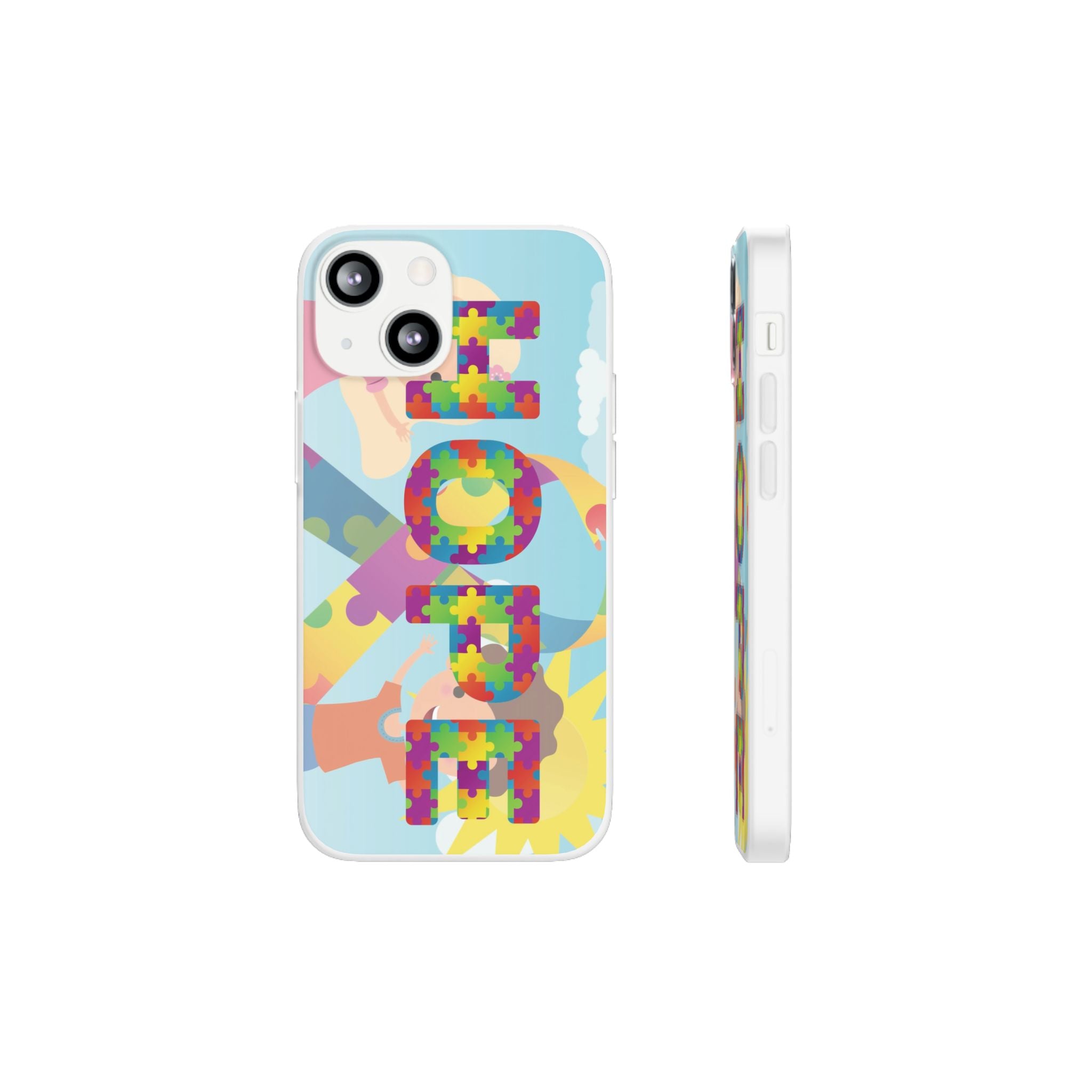 Autism Awareness Phone Case — 'HOPE' Puzzle Heart Flexi Case