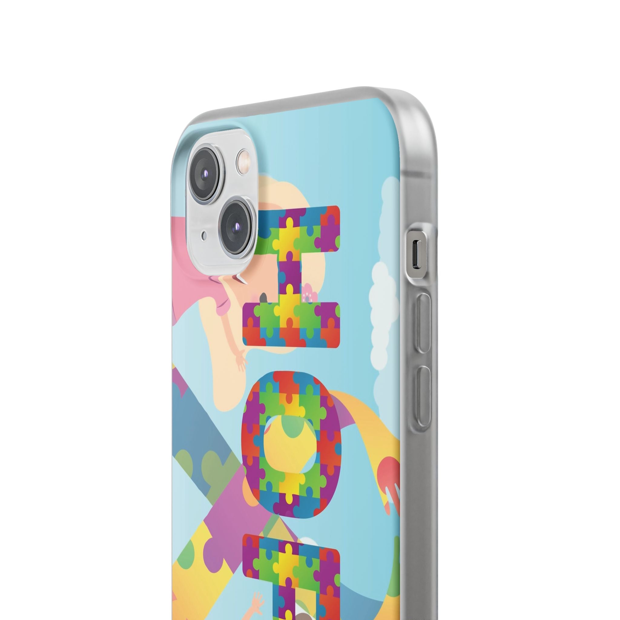 Autism Awareness Phone Case — 'HOPE' Puzzle Heart Flexi Case