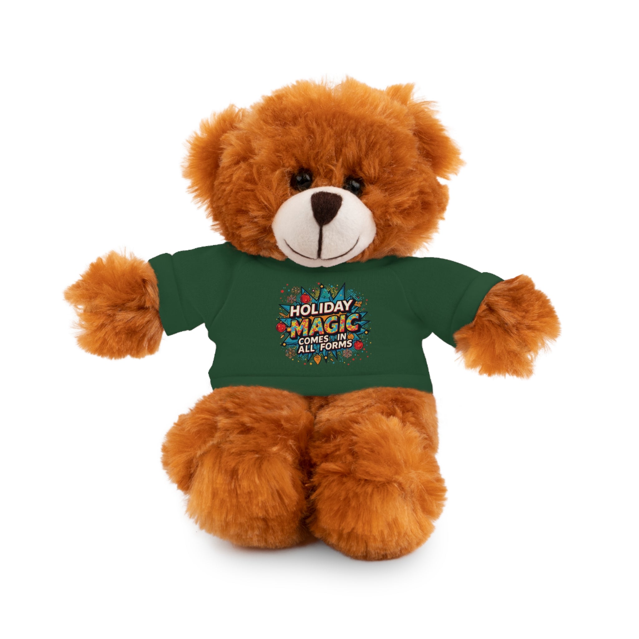 Holiday Magic Bear — Plush Teddy with 'Holiday Magic Comes in All Forms' Tee