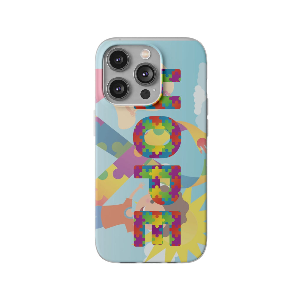 Autism Awareness Phone Case — 'HOPE' Puzzle Heart Flexi Case