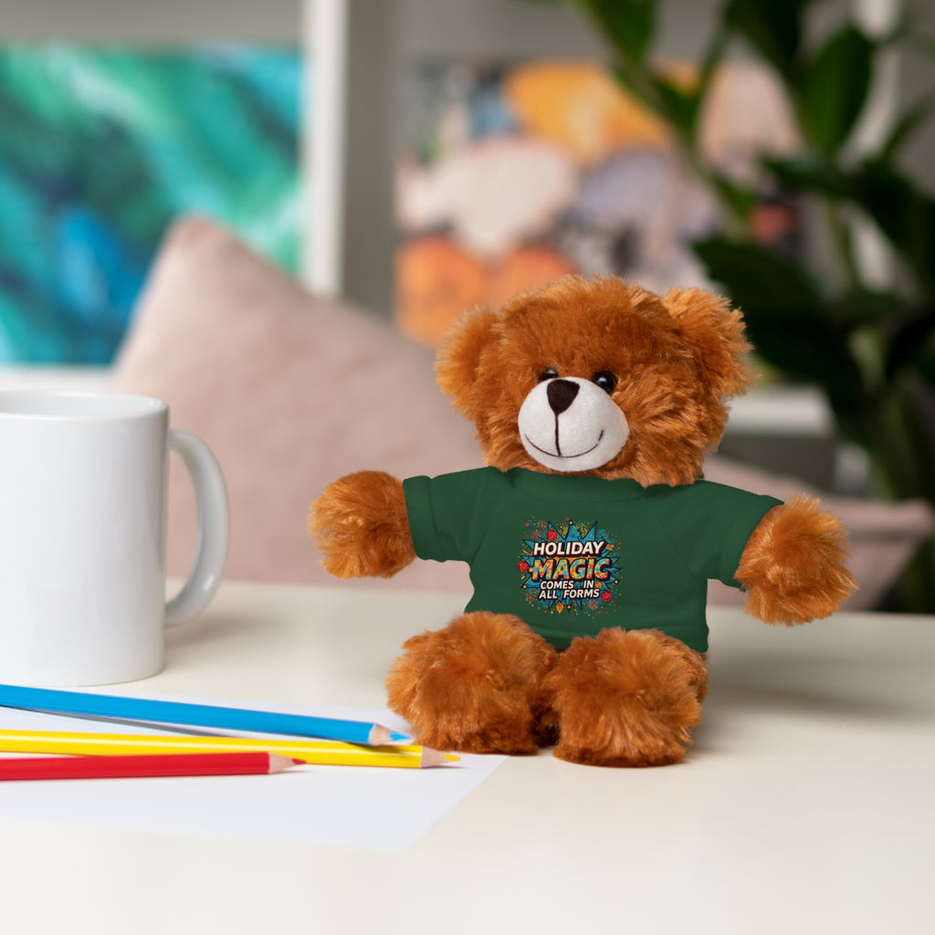 Holiday Magic Bear — Plush Teddy with 'Holiday Magic Comes in All Forms' Tee