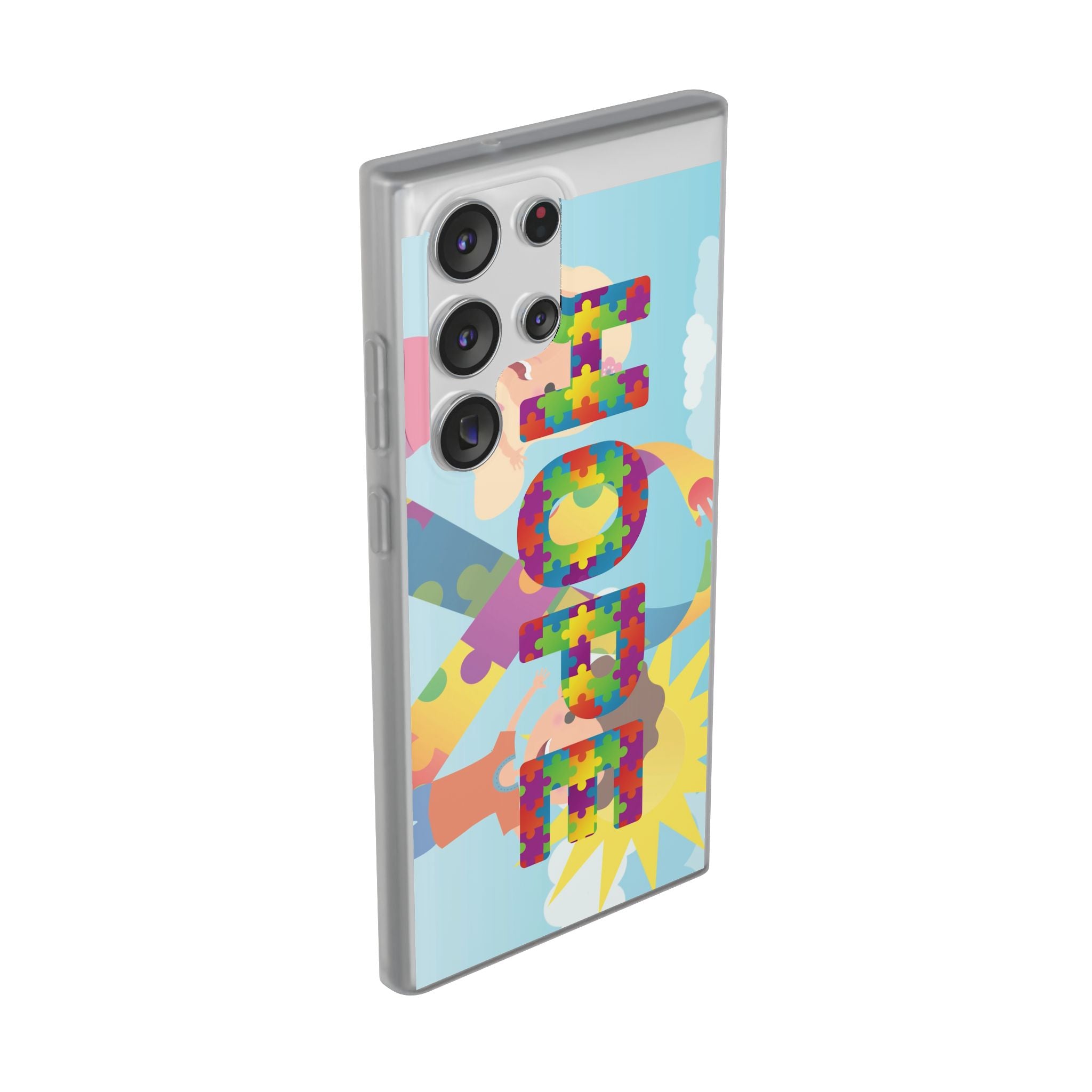 Autism Awareness Phone Case — 'HOPE' Puzzle Heart Flexi Case