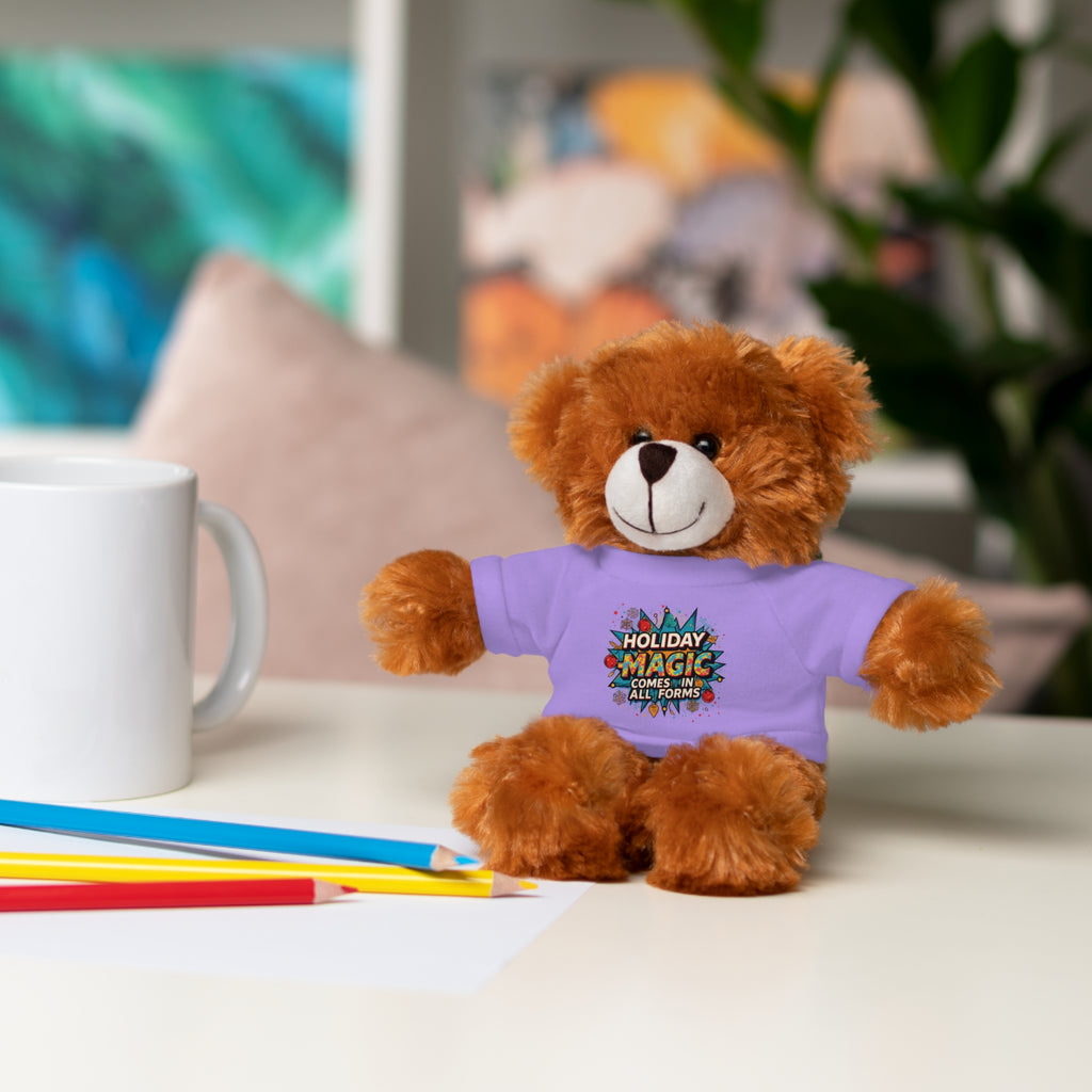 Holiday Magic Bear — Plush Teddy with 'Holiday Magic Comes in All Forms' Tee