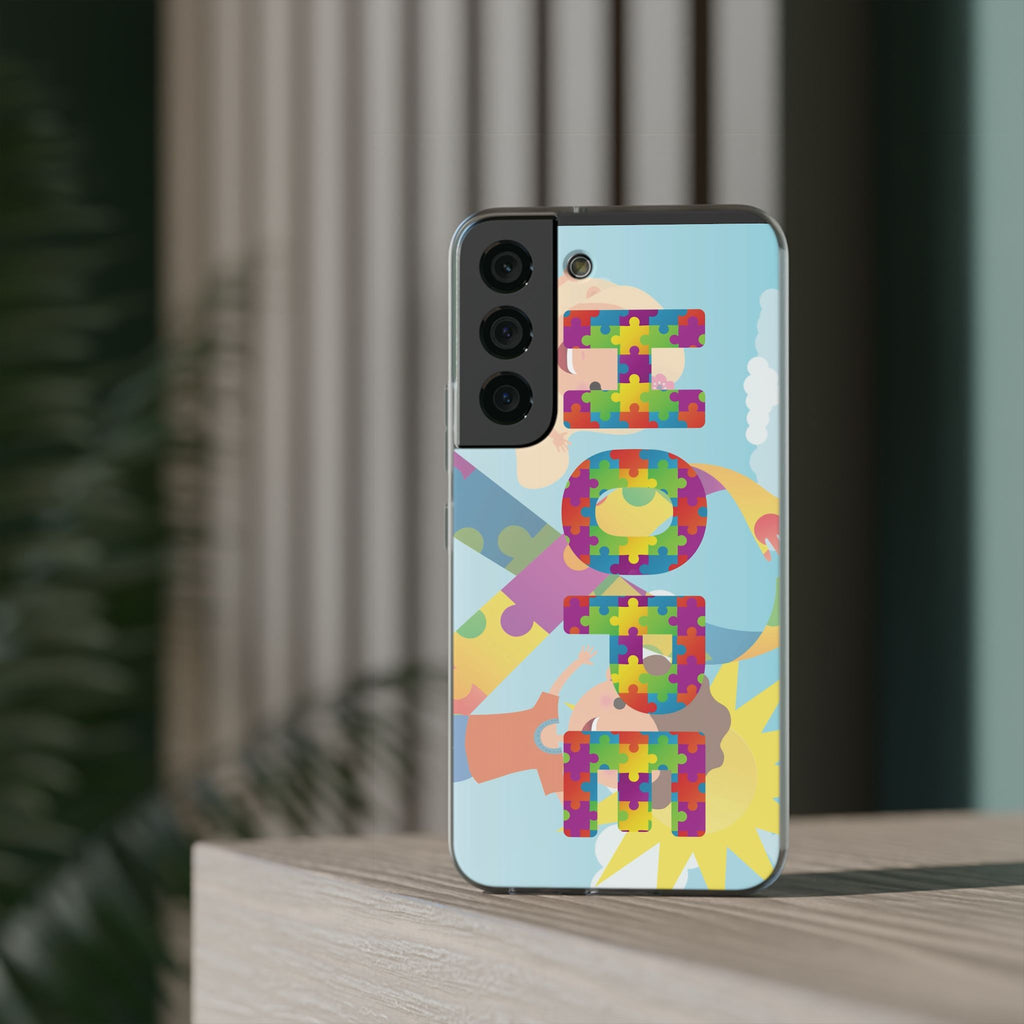Autism Awareness Phone Case — 'HOPE' Puzzle Heart Flexi Case