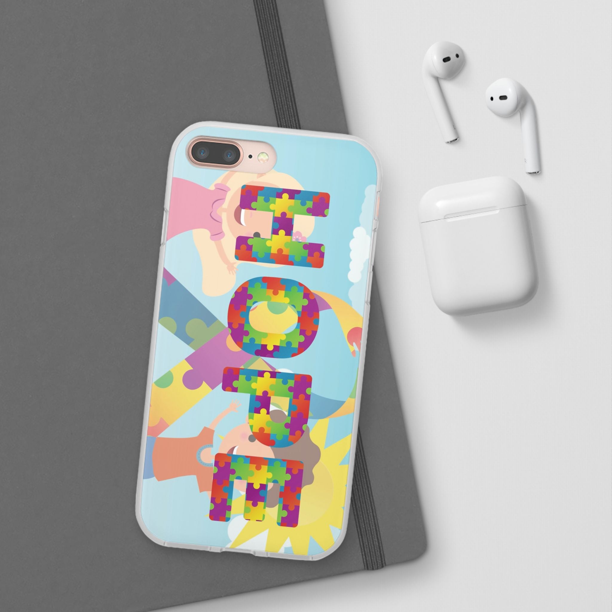 Autism Awareness Phone Case — 'HOPE' Puzzle Heart Flexi Case