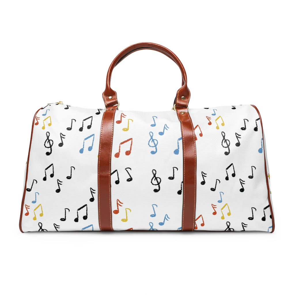 Music Notes Waterproof Travel Bag
