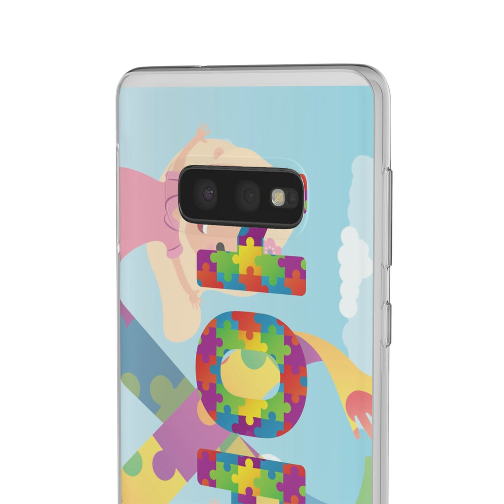 Autism Awareness Phone Case — 'HOPE' Puzzle Heart Flexi Case