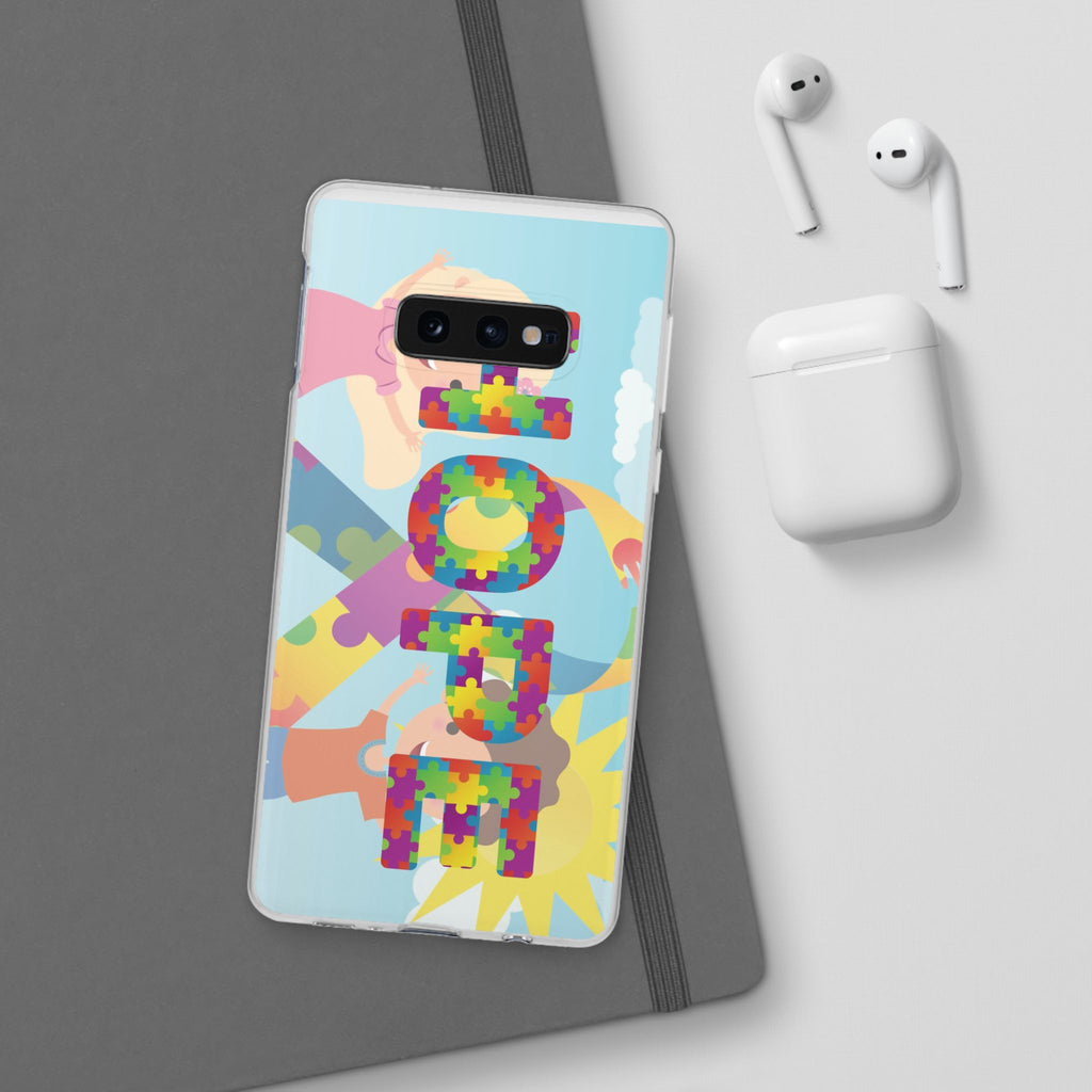 Autism Awareness Phone Case — 'HOPE' Puzzle Heart Flexi Case