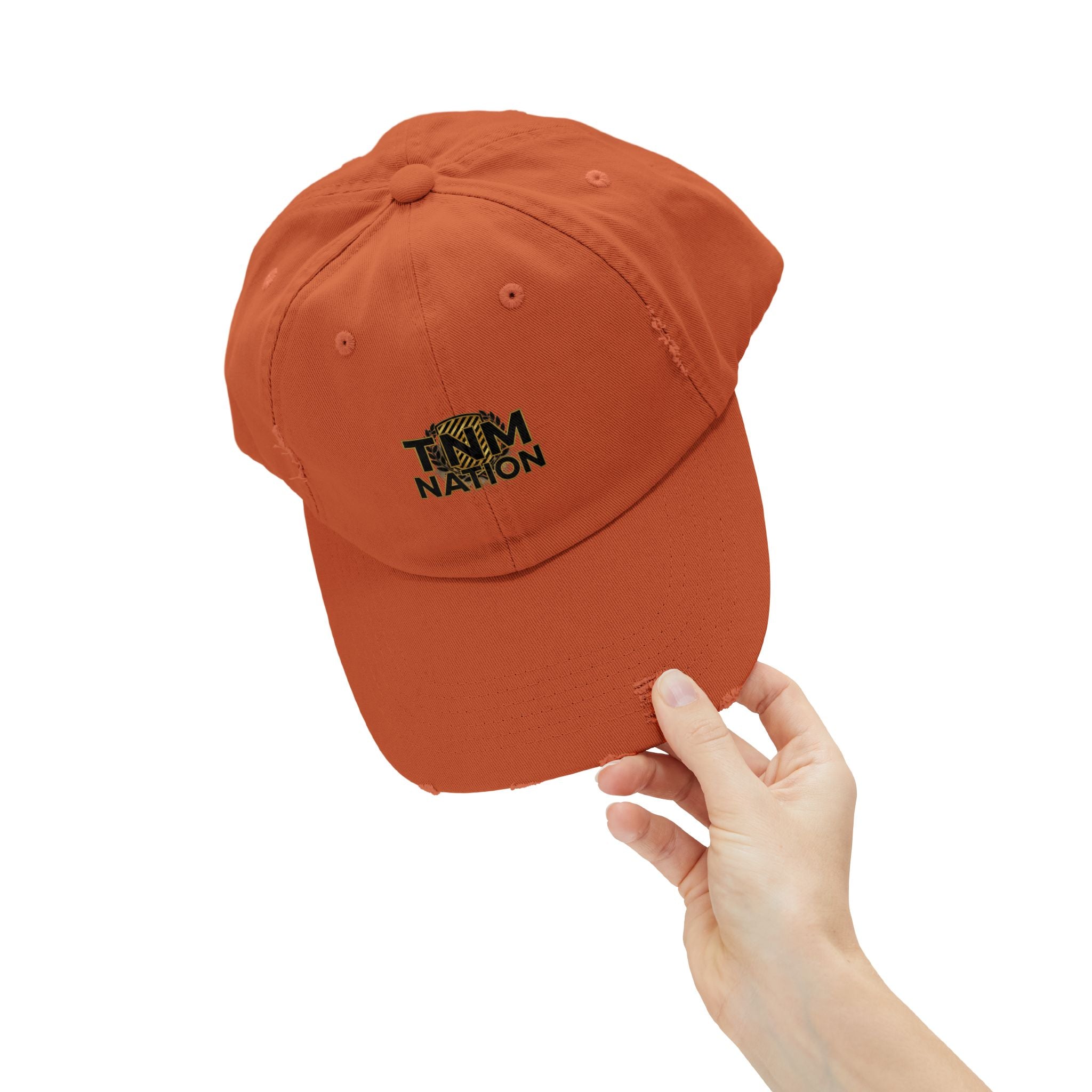Distressed Baseball Cap — TNM Nation Gold Logo