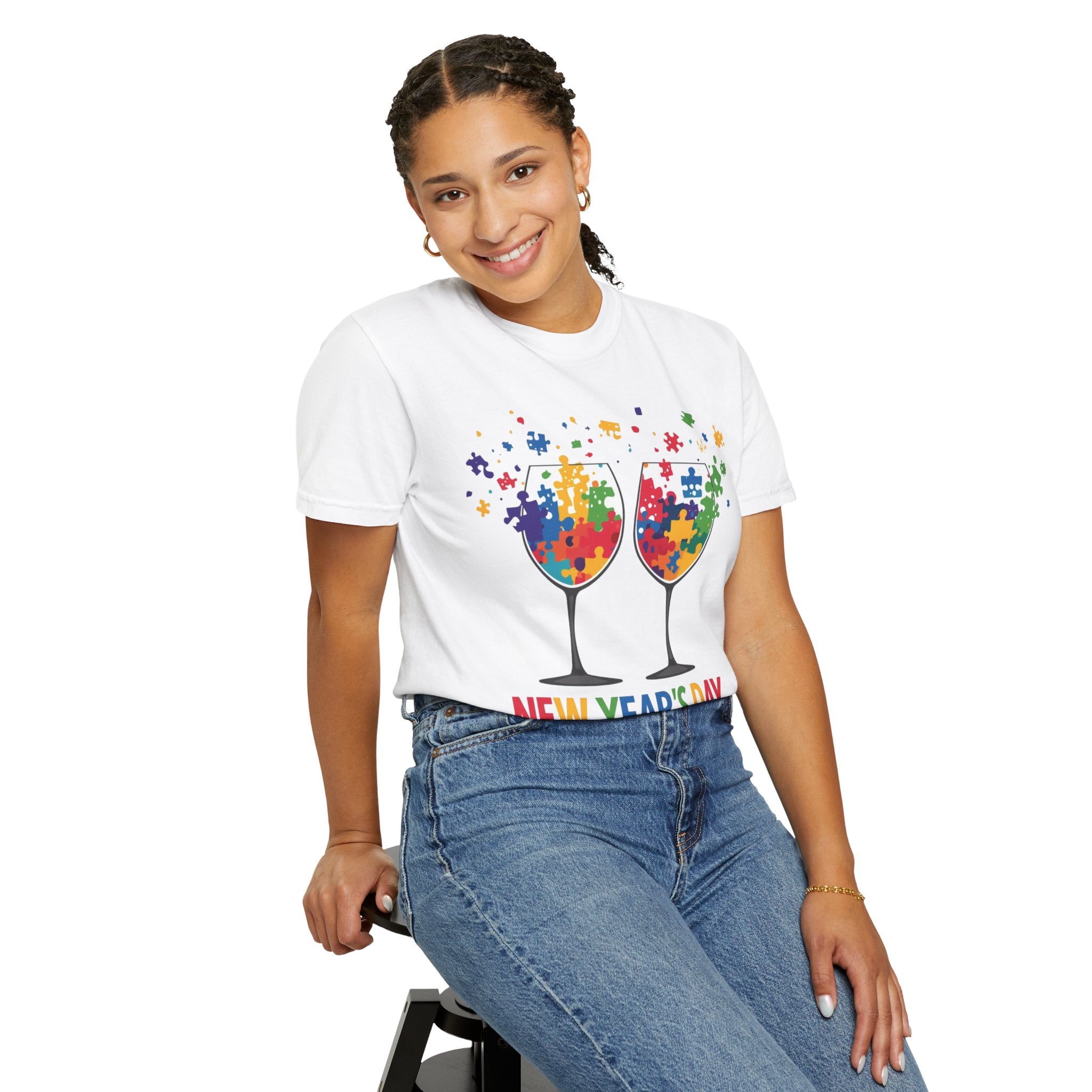 New Year’s Day Puzzle Wine T-Shirt