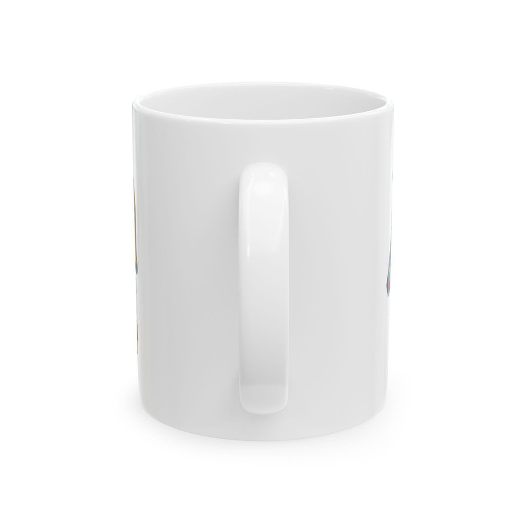 Autism Dad Ceramic Mug — Colorful Puzzle Piece Support Coffee Cup (11oz/15oz)