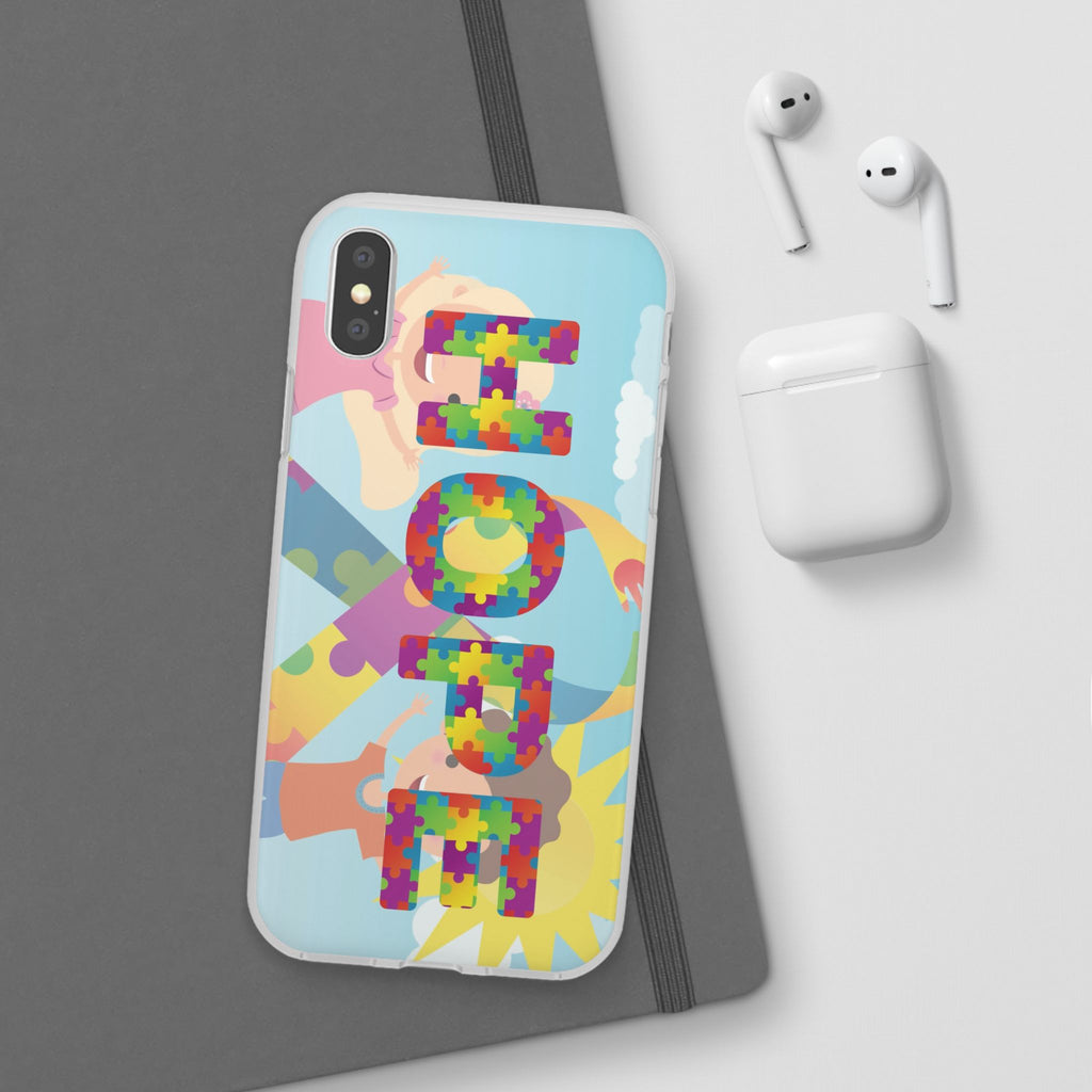 Autism Awareness Phone Case — 'HOPE' Puzzle Heart Flexi Case