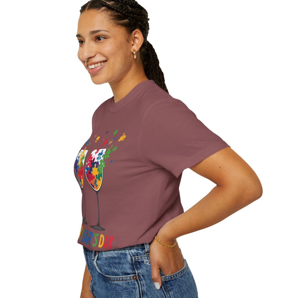 New Year’s Day Puzzle Wine T-Shirt