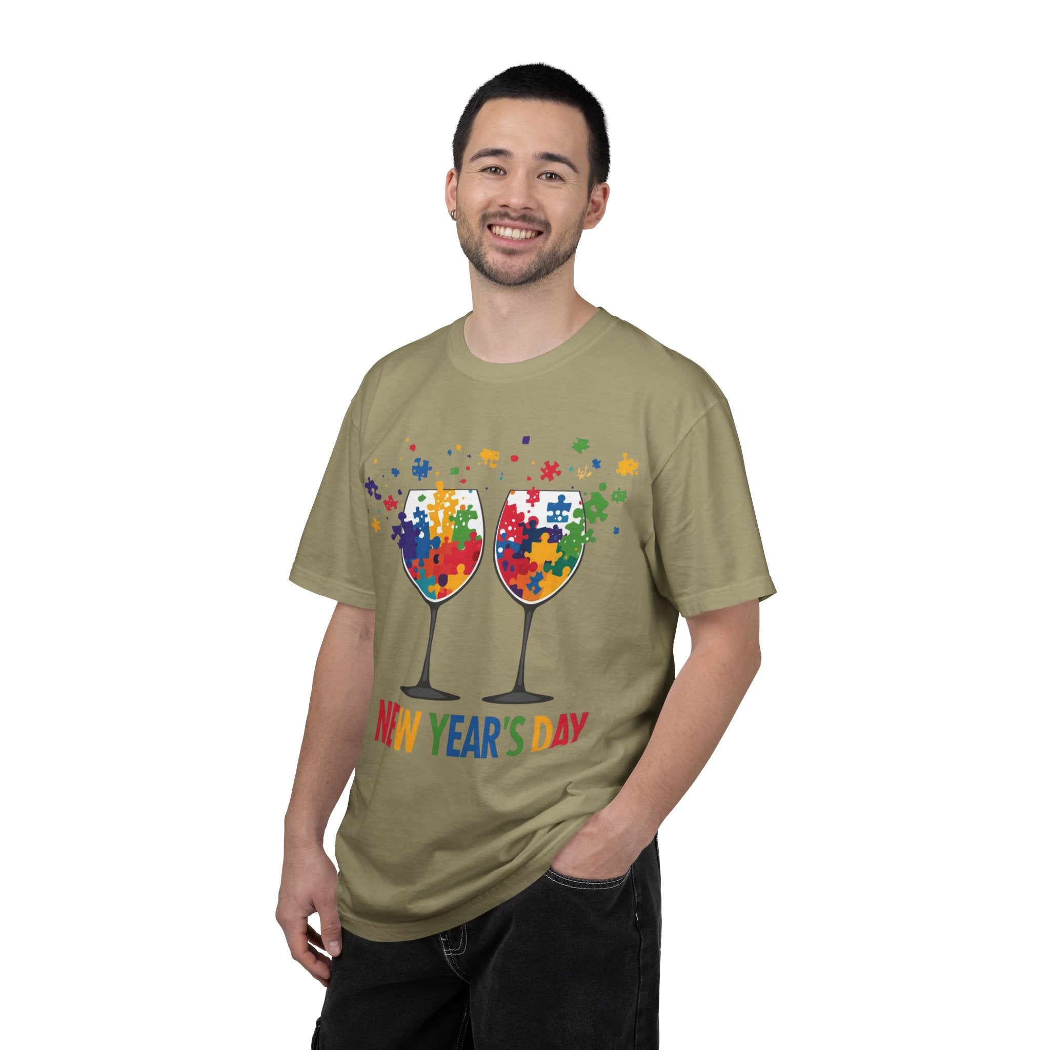 New Year’s Day Puzzle Wine T-Shirt