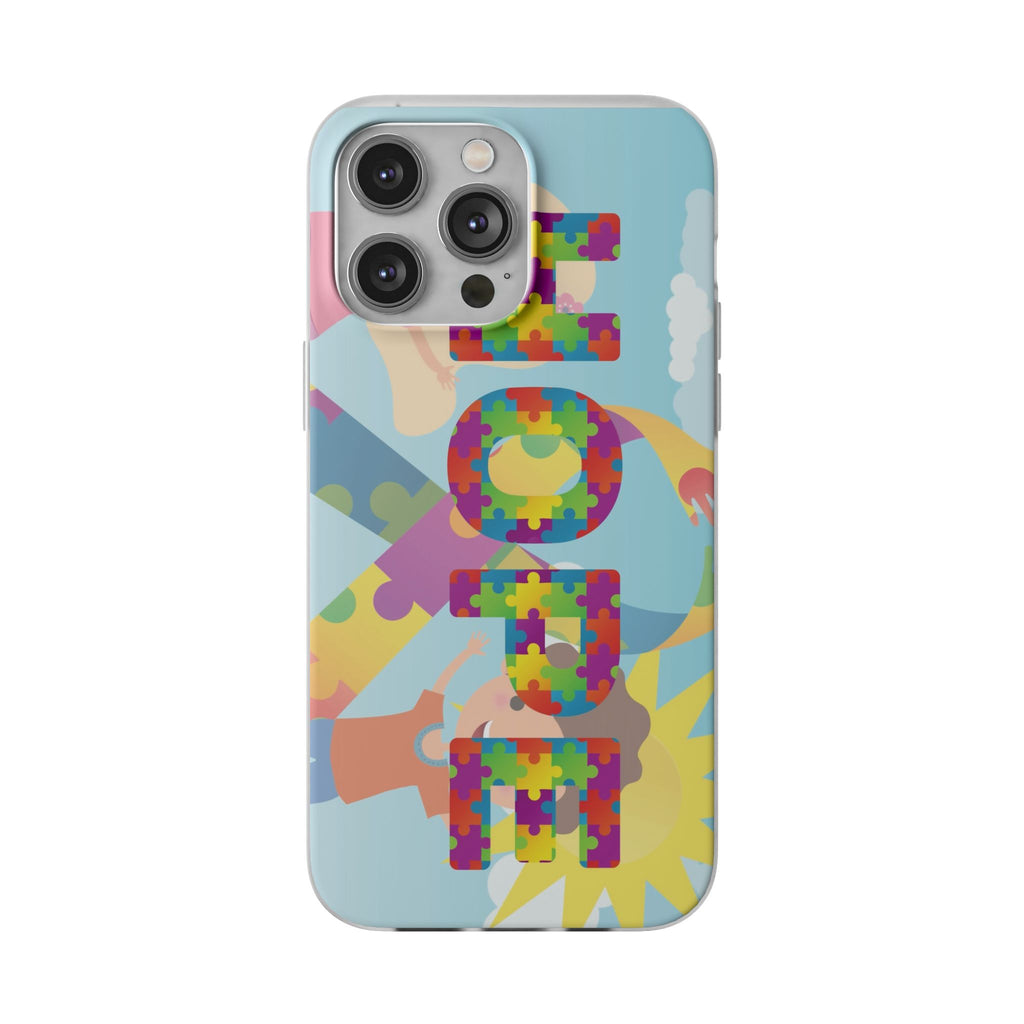 Autism Awareness Phone Case — 'HOPE' Puzzle Heart Flexi Case
