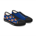 Low Top Sneakers — Blue Puzzle Heart Pattern Casual Shoes (Autism Awareness)