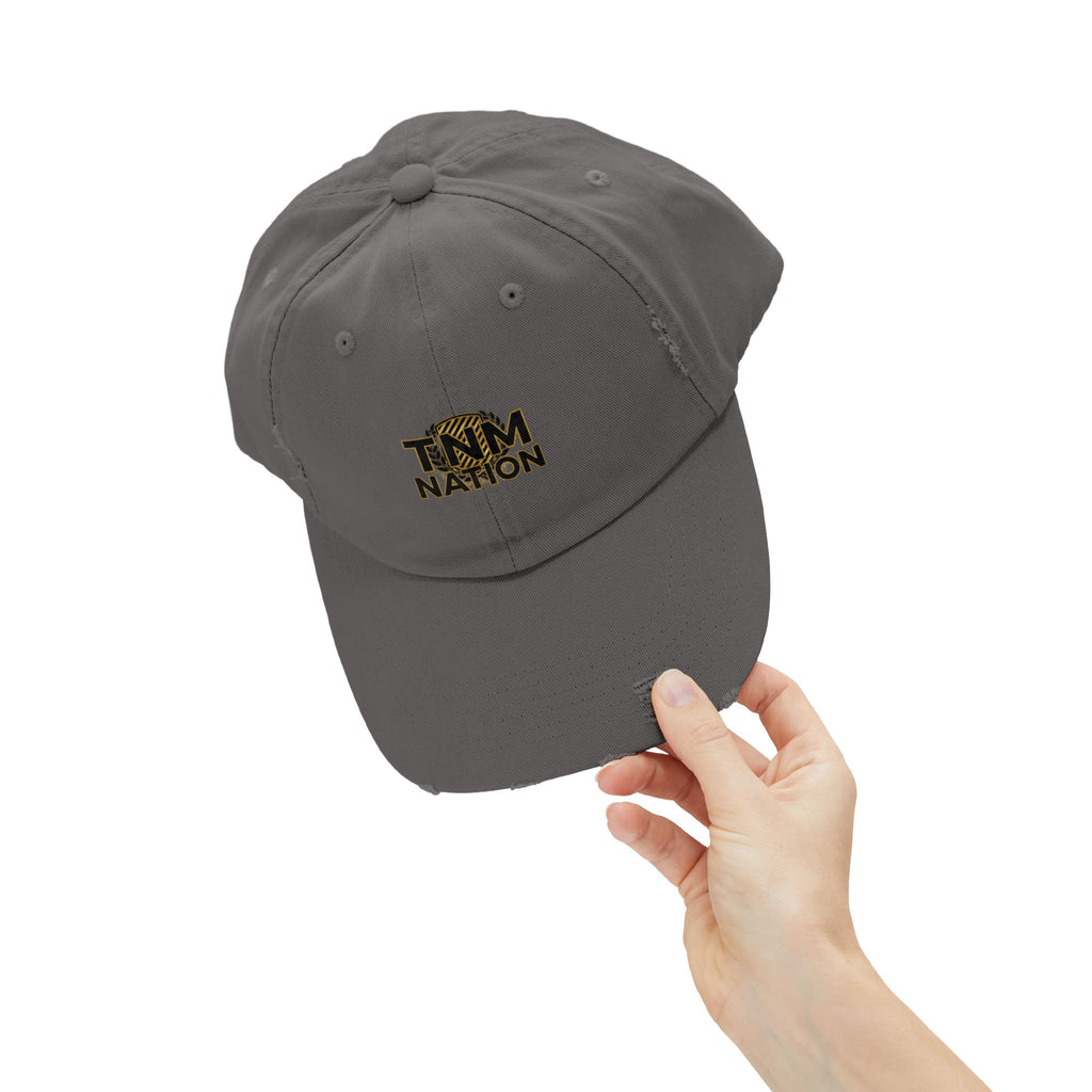 Distressed Baseball Cap — TNM Nation Gold Logo