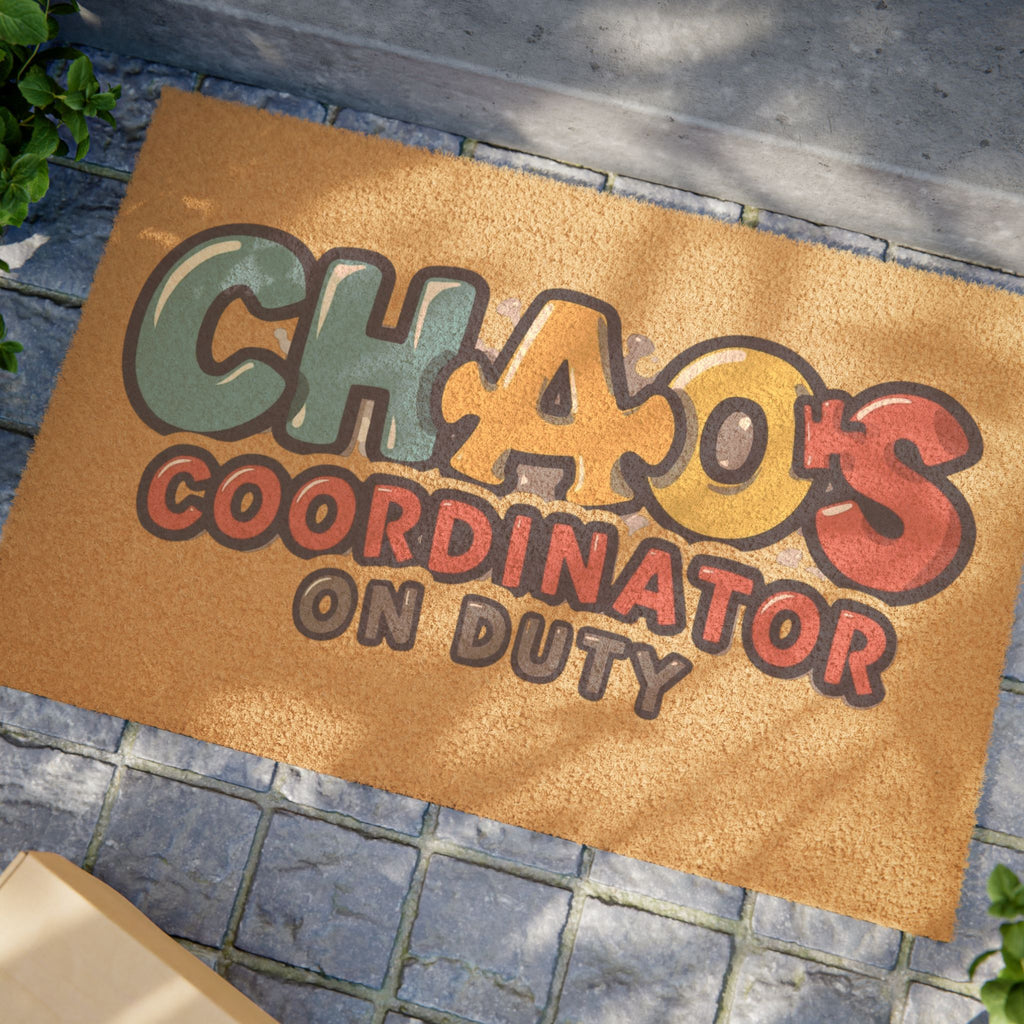 Chaos Coordinator On Duty Doormat – Funny Welcome Mat for Busy Homes & Moms