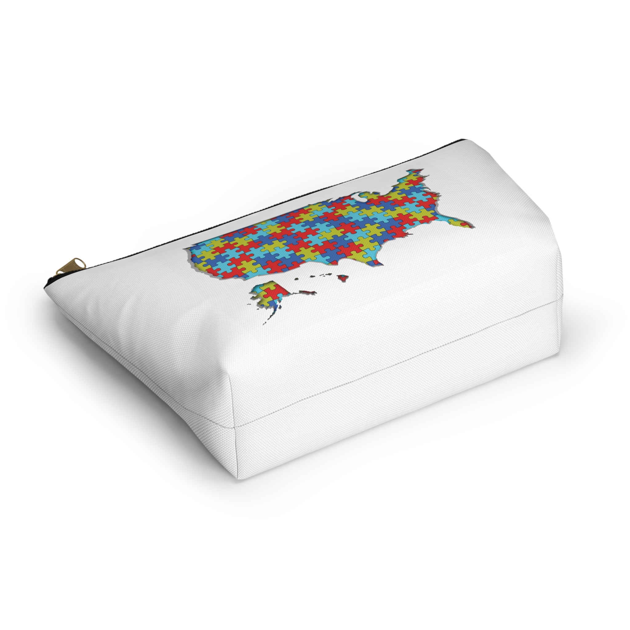 Autism Awareness USA Puzzle Map Accessory Pouch