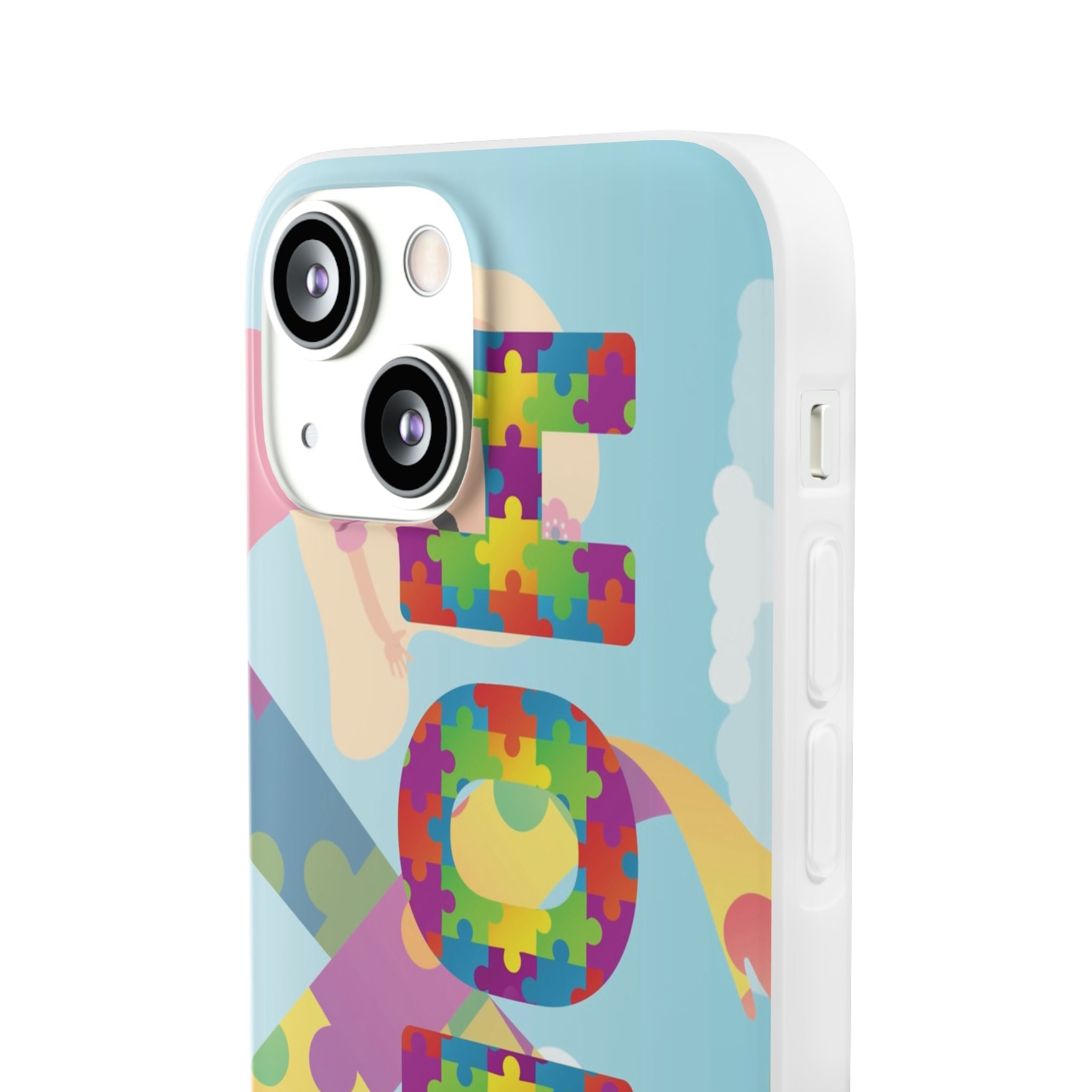 Autism Awareness Phone Case — 'HOPE' Puzzle Heart Flexi Case