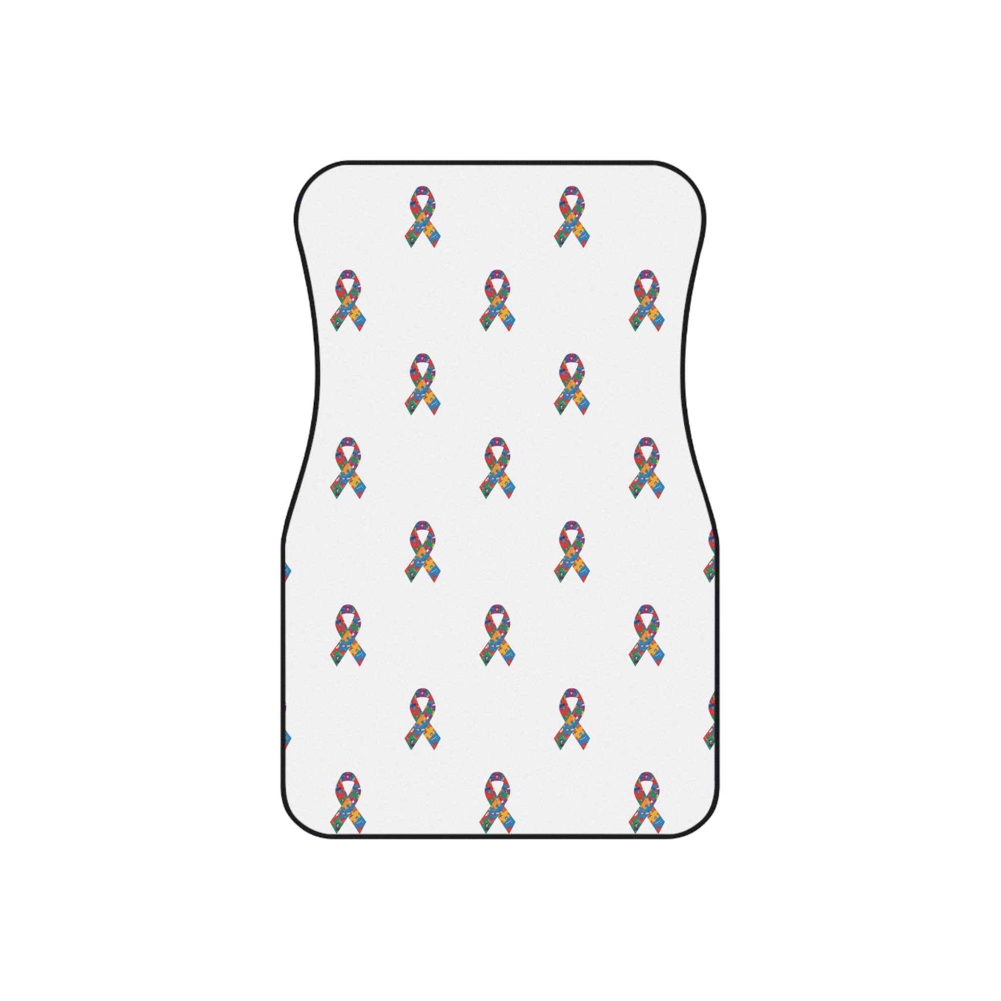 Awareness Ribbon Pattern Car Mats (Set of 4)