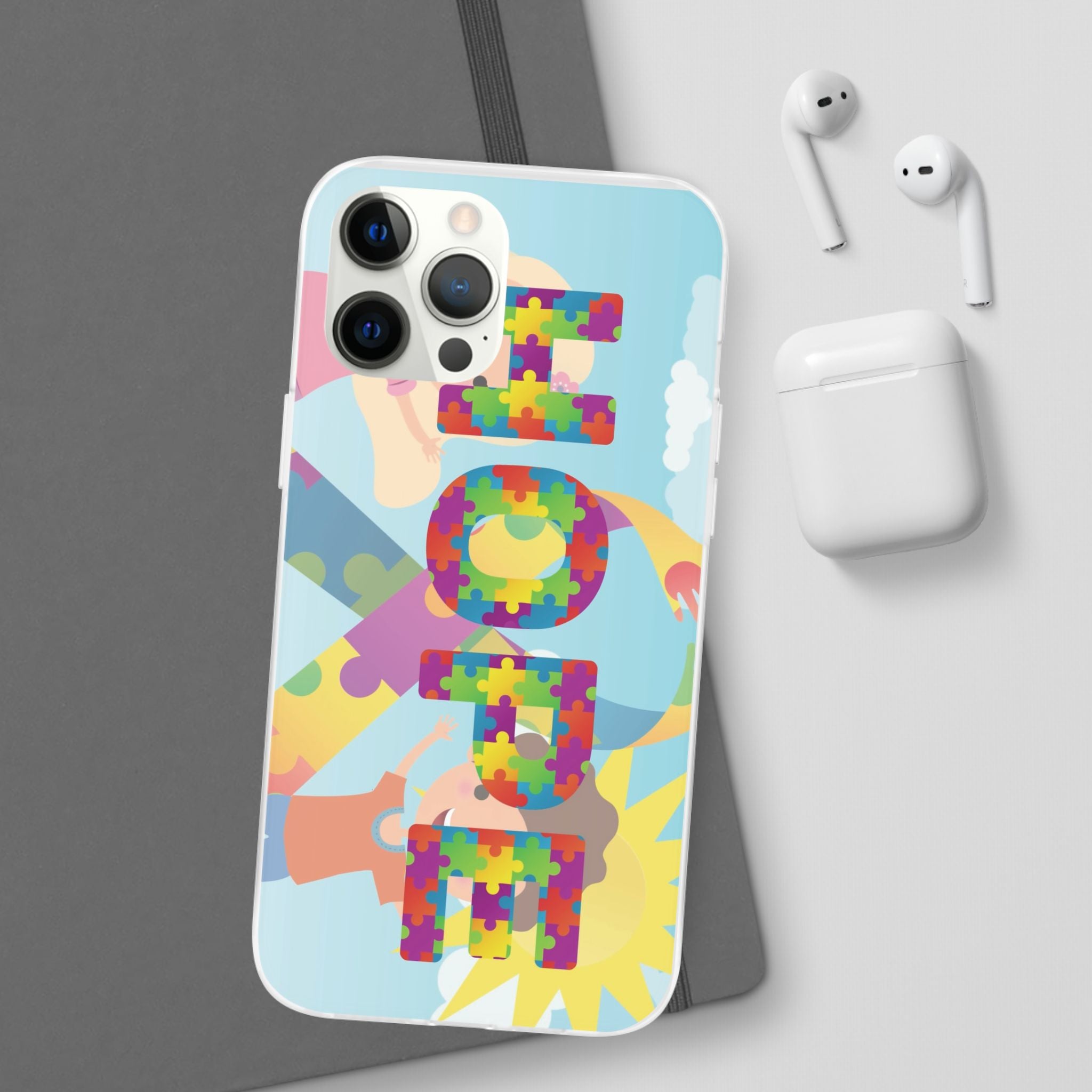 Autism Awareness Phone Case — 'HOPE' Puzzle Heart Flexi Case
