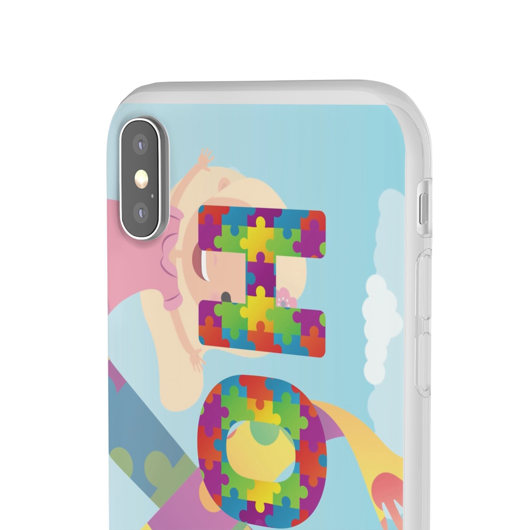 Autism Awareness Phone Case — 'HOPE' Puzzle Heart Flexi Case