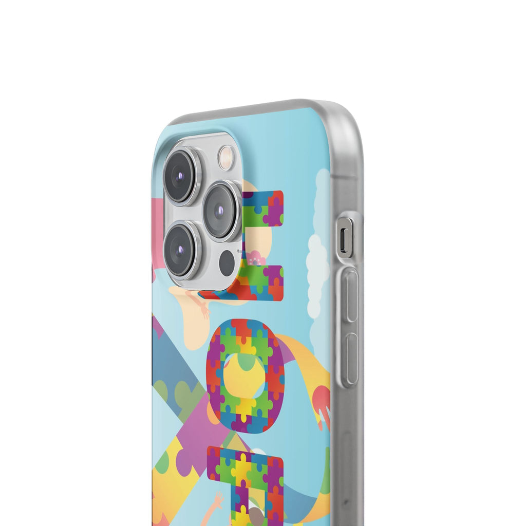 Autism Awareness Phone Case — 'HOPE' Puzzle Heart Flexi Case