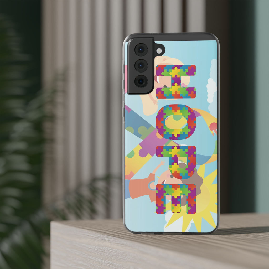 Autism Awareness Phone Case — 'HOPE' Puzzle Heart Flexi Case