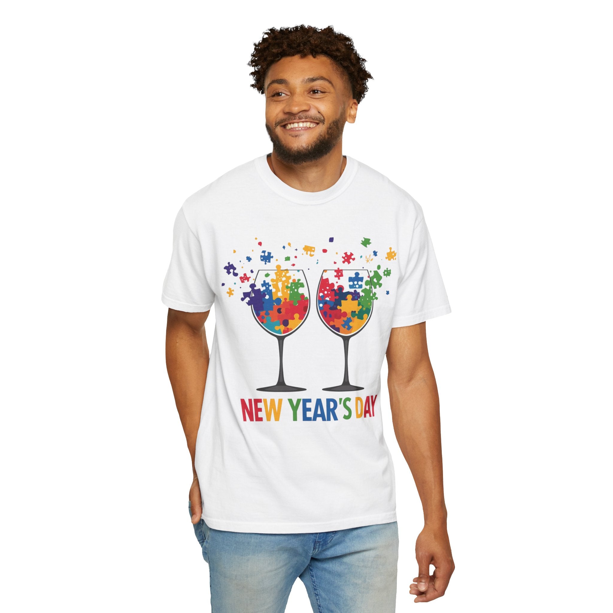 New Year’s Day Puzzle Wine T-Shirt