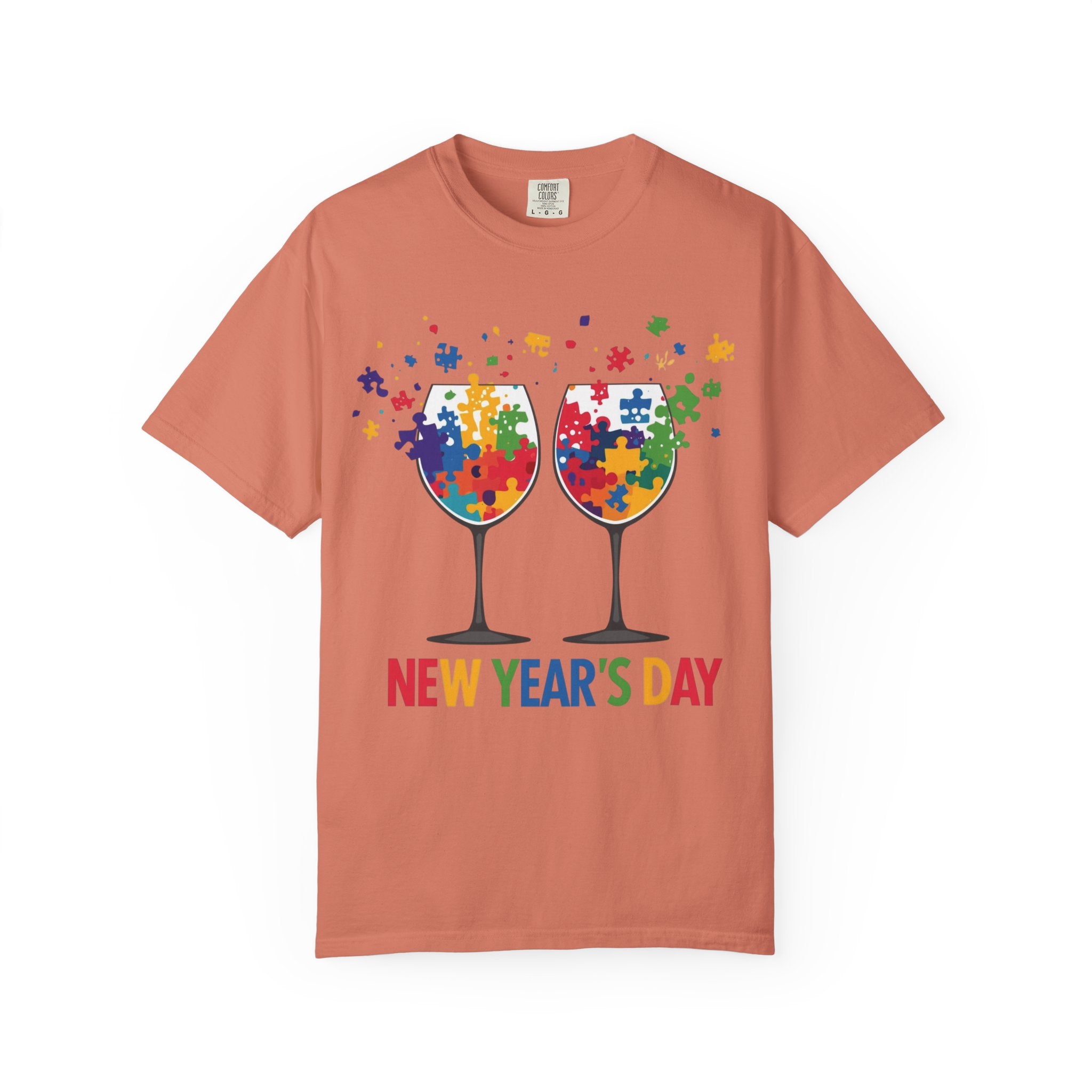 New Year’s Day Puzzle Wine T-Shirt