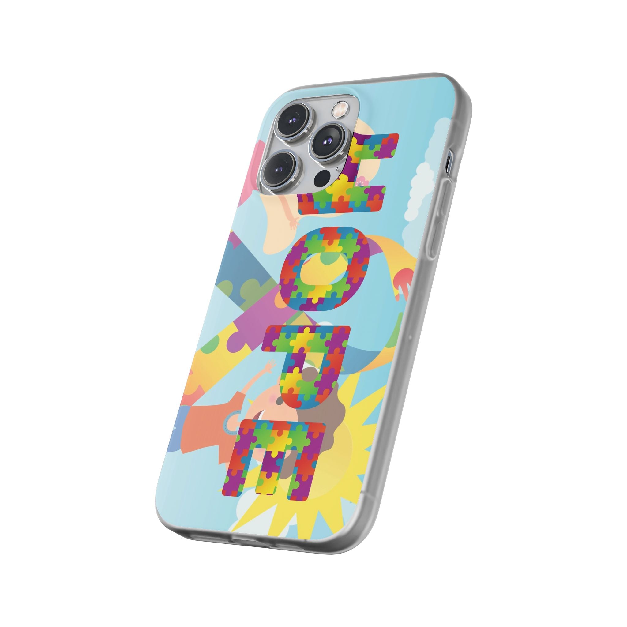 Autism Awareness Phone Case — 'HOPE' Puzzle Heart Flexi Case