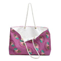 Pink Easter Bunny Weekender Bag — Cute Spring Travel Tote with ‘Happy Easter’ Pattern