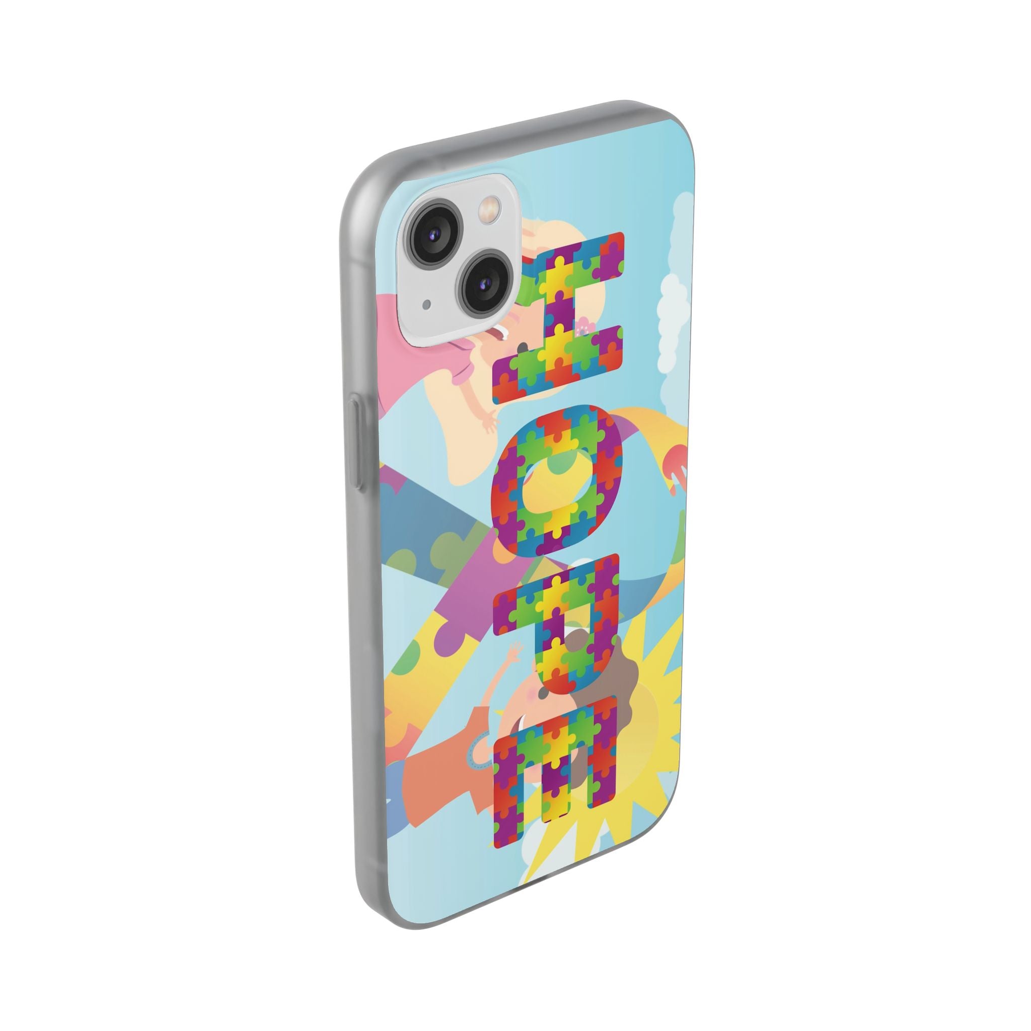 Autism Awareness Phone Case — 'HOPE' Puzzle Heart Flexi Case