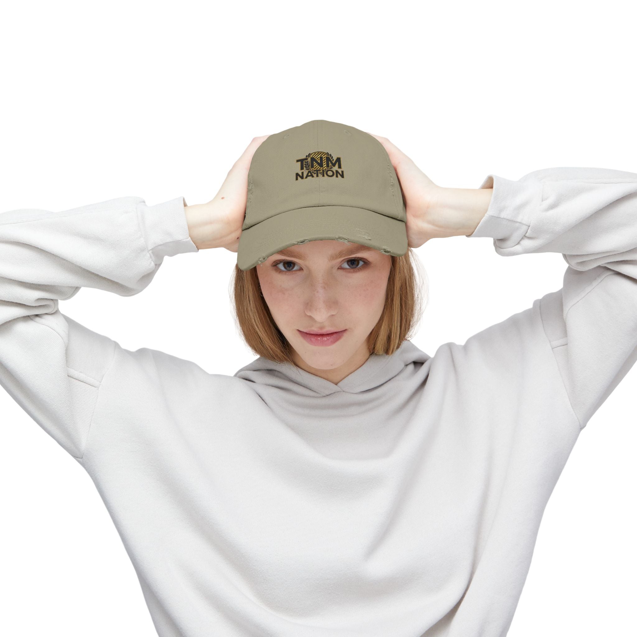 Distressed Baseball Cap — TNM Nation Gold Logo