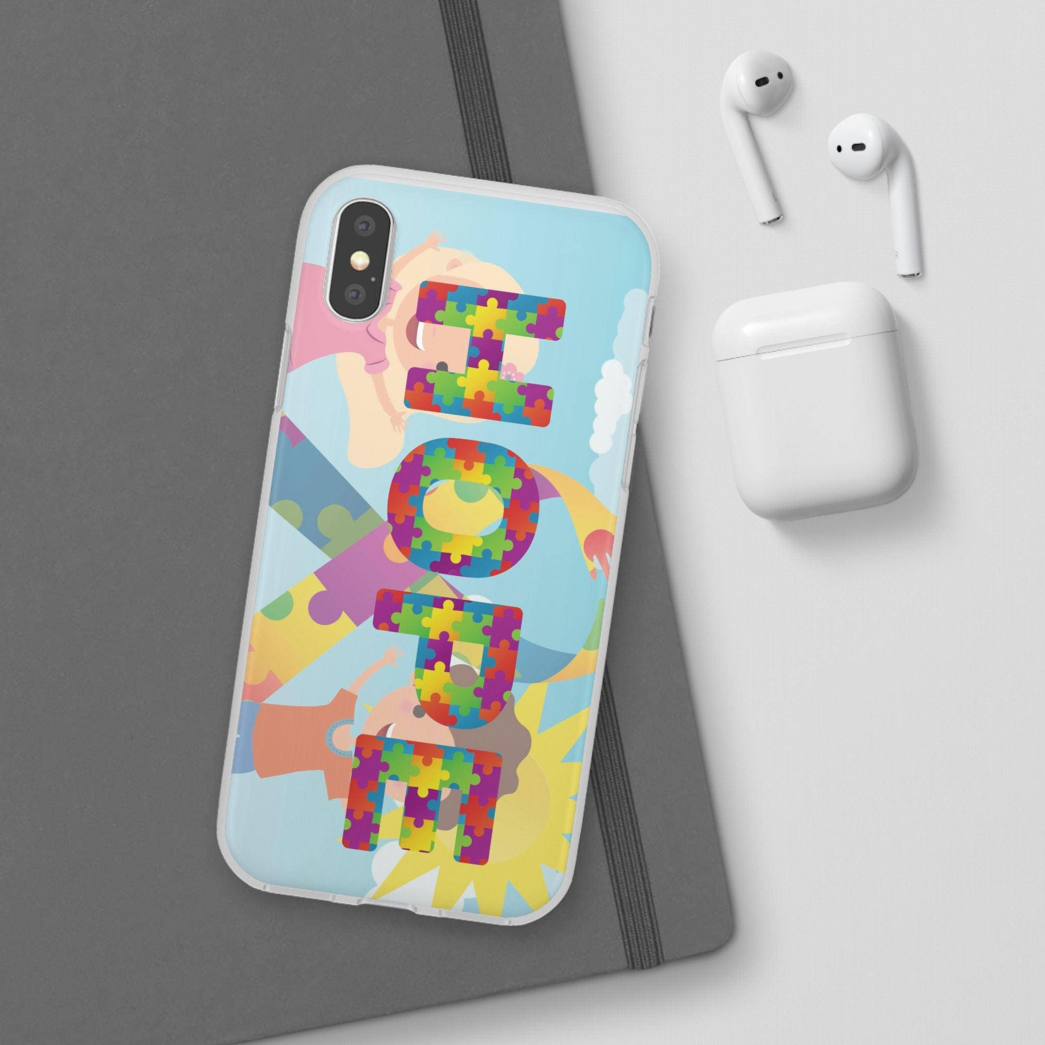 Autism Awareness Phone Case — 'HOPE' Puzzle Heart Flexi Case