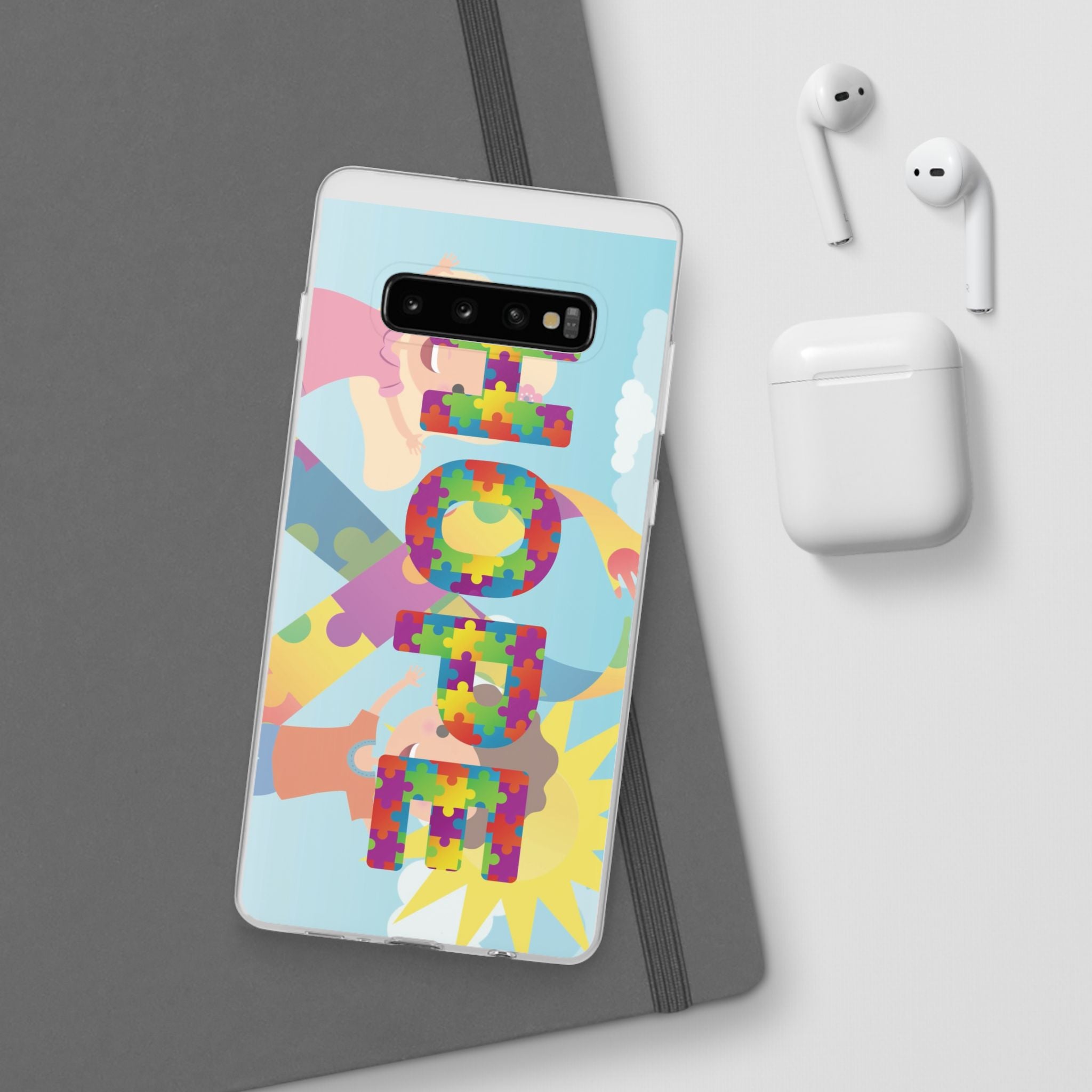 Autism Awareness Phone Case — 'HOPE' Puzzle Heart Flexi Case