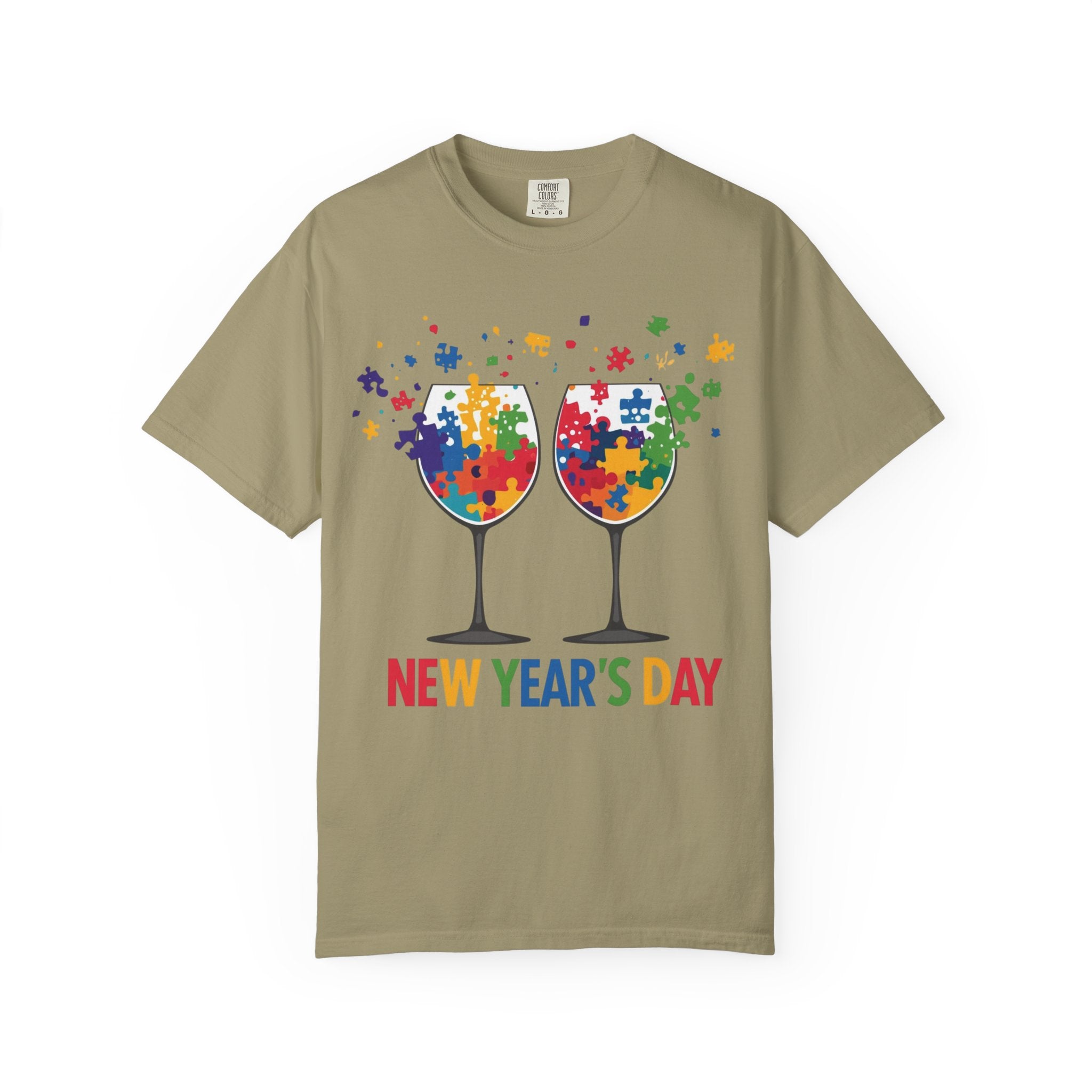 New Year’s Day Puzzle Wine T-Shirt