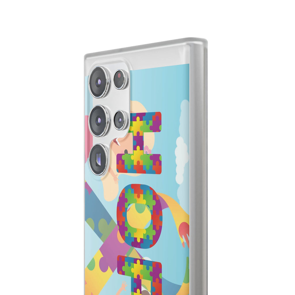 Autism Awareness Phone Case — 'HOPE' Puzzle Heart Flexi Case
