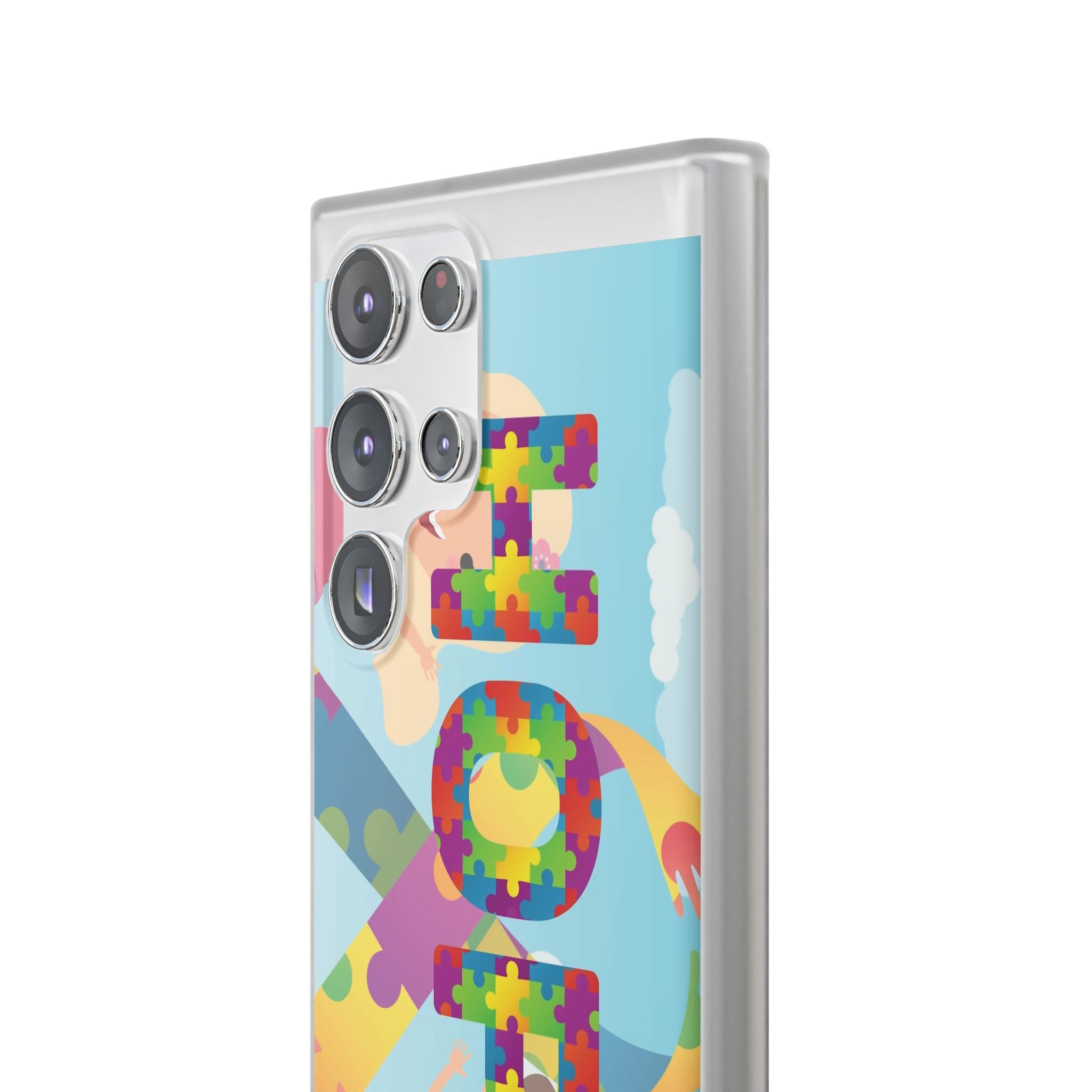 Autism Awareness Phone Case — 'HOPE' Puzzle Heart Flexi Case