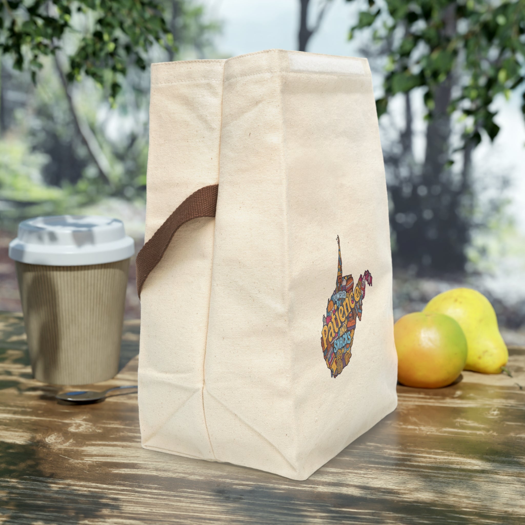 Canvas Lunch Bag — 'You Need Patience and Snacks' WV State Snack Tote