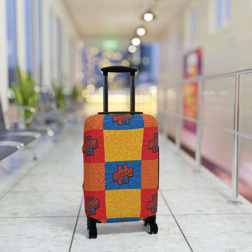 Autism Awareness Puzzle Luggage Cover — Bright Travel Protector